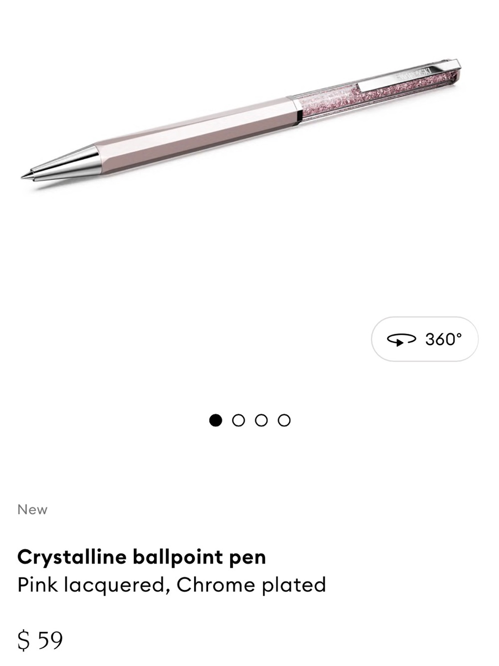 Swarovski Crystalline Ballpoint Pen - Rose Pearl